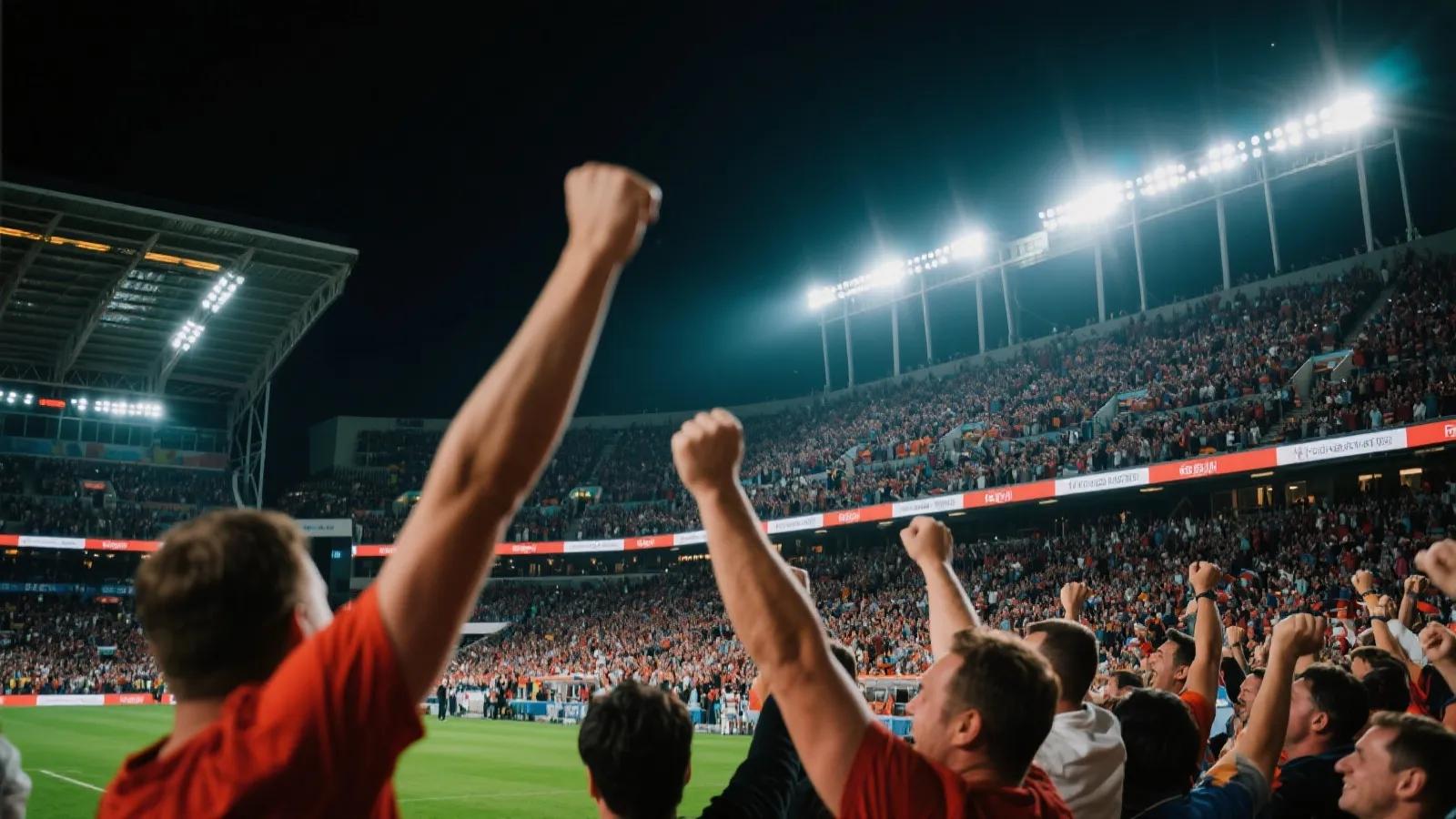 体育场与灯光氛围图