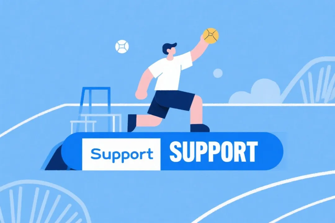 体育服务与客服支持插画